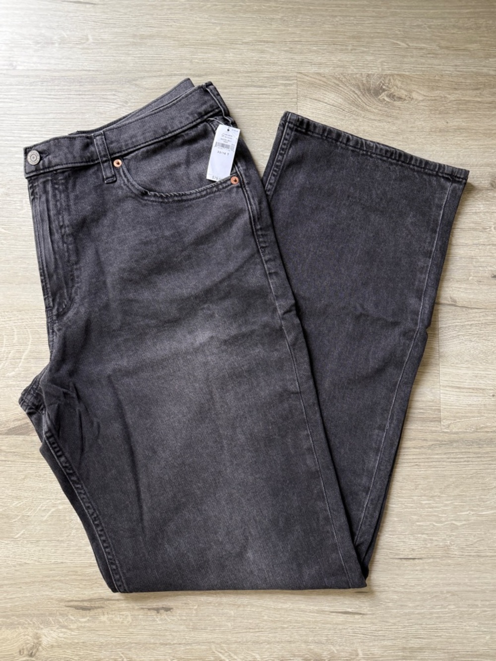🚨 BOGO FREE 33T 16T GAP 90’s Mid Rise Loose Jeans Washed Black 33 16 Tall womens